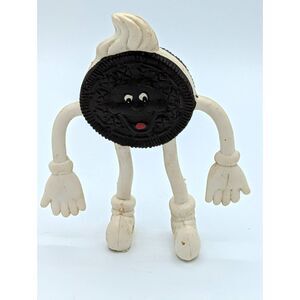 Vintage Nabisco 4.5" Oreo Cookie Guy Bendable Action Figure